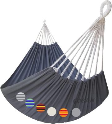 China Portable Hammock 1 Person Canvas Single Or Double Hammock Comfortable Lightweight Backpacking Hammock 1 To 2 for sale