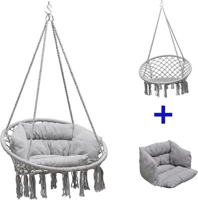 China Cozy Swing Sofa Chair Comfort Hammock Chair Hanging Single Hammock Chair with Cushion and Hardware Kit for sale