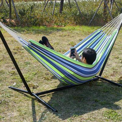 China Comfortable Hammock With Stand Outdoor Camping Hammock Double Hammock Chair Swing Bed With Stand for sale