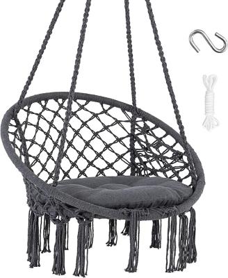 China Comfortable Macrame Hammock Chair Hanging Hand - Woven Rope Swing for Home Bedroom Patio Deck Garden Swing Basket for sale