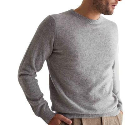 China Wholesale Elegant Classic Crewneck Sweater Mens Cashmere 70% Wool 30% Anti-pilling Casual Sweater for sale