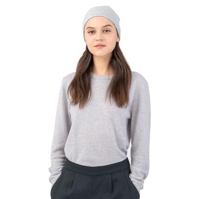 China JOINT Autumn And Winter Women Mens Classic Knit Cashmere Single Plain Custom Beanie for sale