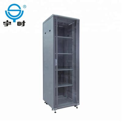 China SPCC cold rolled steel telecom rack SPCC 22u 19 inch network cabinet with fan and metal rack shelf for sale