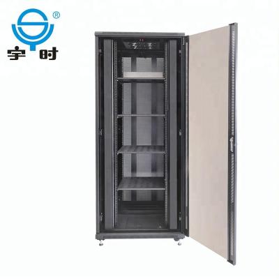 China SPCC cold rolled high quality tempered glass steel door 19 inch ddf server rack, 42u 37u network cabinet for data center for sale