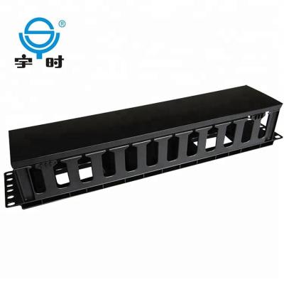 China 2u Plastic Cable Management With Cover , Cable Manager YS-1406 for sale