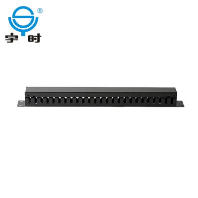 China 19inch 1u Cable Manager With Plastic Cover , Rack Mount Cable Management YS-1404 for sale