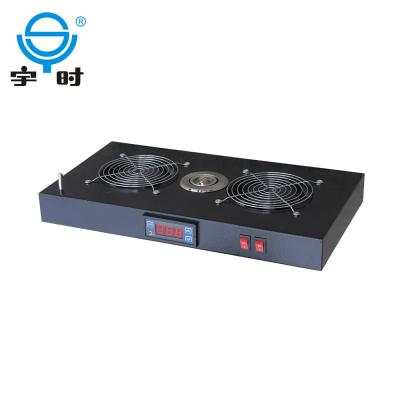 China SPCC Digital fan unit with thermostat and neon light, fan for network cabinet for sale