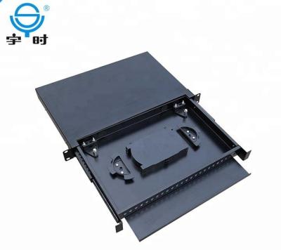 China Cold Rolled Steel Rack Mount 12 Cores High Quality Sliding ODF , 24cores SC/ST/LC Fiber Optic Patch Panel for sale