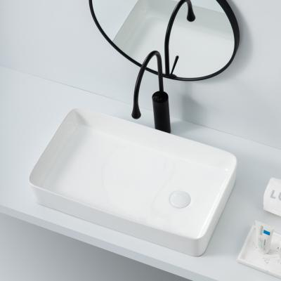 China Chaozhou Competitive Price Easy Clean Elegant White Bathroom Waterproof Wash Basin Ceramic Countertop Chaozhou Ceramic Basin for sale