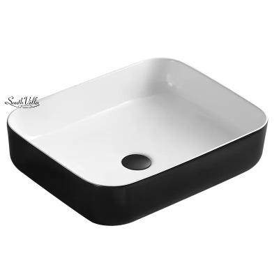 China Factory Customization Countertop Ceramic Sink New Arrival Toilet Room Price Waterproof Economical Smooth Outdoor Bathroom Basin Bathroom Sink for sale