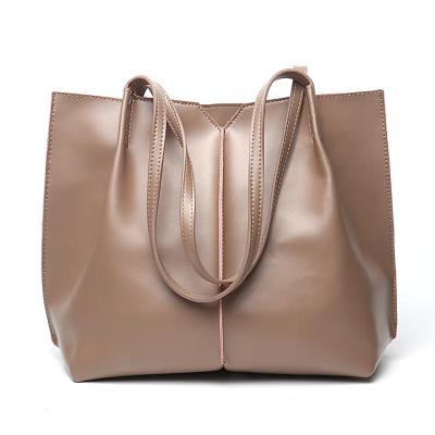 China Guangzhou Durable Factory Wholesale Handbags Women Fashion Tote Bags Women's Large Capacity Handbags Genuine Leather For Ladies Bag for sale