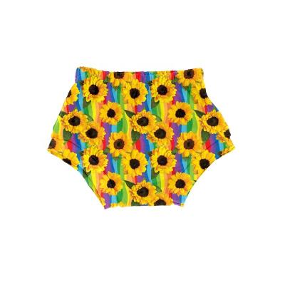 China Viable Sunflower Pattern Girls Newborn Infant Swimwear Shorts Breathable Clothes In Wholesale for sale