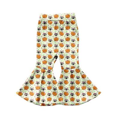 China Wholesale Bulk MOQ Low Halloween Pattern Children Girls Autumn Viable Custom Pants For Girl for sale