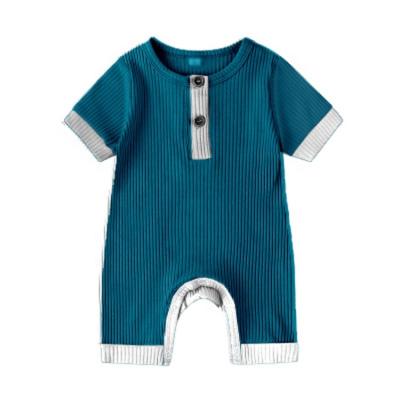 China Wholesale Spandex/Cotton Short Sleeve Customization Summer Girls Printing Baby Romper For Infant for sale