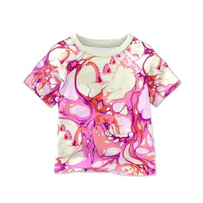 China New Boutique Viable Children Clothing Wholesale Animal Printing Summer High Quality T-shirt Fit Child for sale