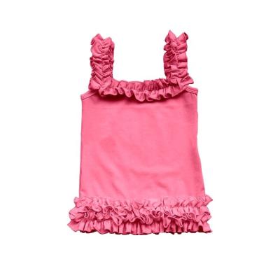 China 2022 Hot Selling Summer Sustainable Babies Fashion Kids Lace Pink Clothing Tops For Girl for sale