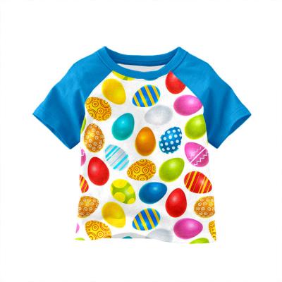 China Sustainable Toddlers Boy's Summer Breathable Casual Raglan Kids Fashion Short Sleeve Top for sale