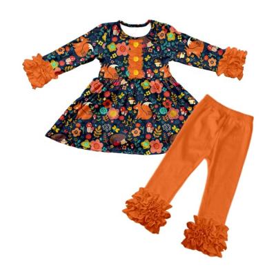 China Casual Fashion Casual Girls Teams 2019 Warm Kid Clothes With Forest Pattern for sale