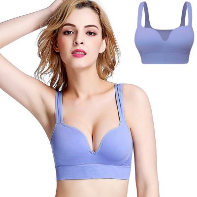 China 3D Stereo Breathable Cup No Steel Ring Vest Sleep Sports Underwear Breathable Gathering Women Running Yoga Sports Bra for sale