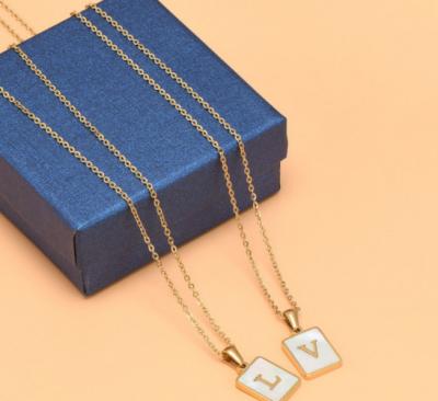 China Yingchao 2022 TRENDY Fashion Popular 18k Gold Plated Letter Necklace Pendant Chain For Women And Man Jewelry Accessories for sale