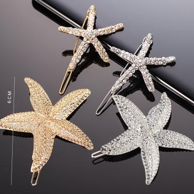 China Yingchao 2020 Trendy Gold Bling Diamond Rhinestone Star Hair Clips Latest Fashion Wholesale Hairpins for Women and Girls 169 for sale