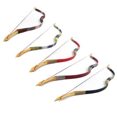 China Hunting traditional handmade long bow archery horse traditional combat training recurve bow archery for sale