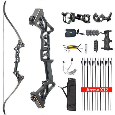 China Hunting factory outlet hunting accessories manipulations arrow and bow set adult outdoor recurve aluminum alloy for sale