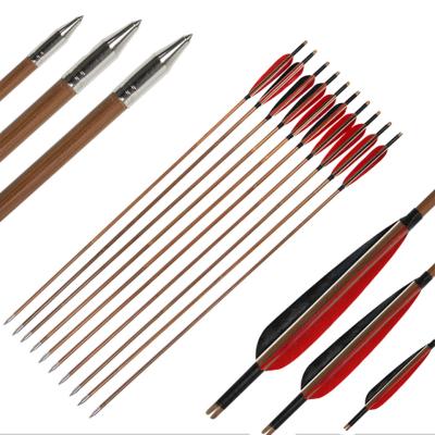 China Turkish Archery Wooden Arrow Feather Compound TIR Archery Recurve Traditional Shooting Archery for sale