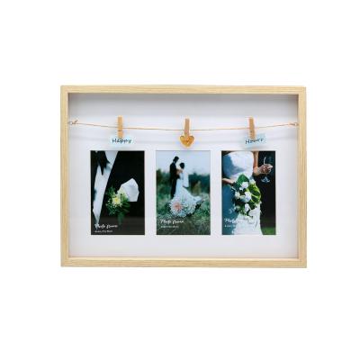 China Jinn Home Clip Handmade Photo Adjustable 3 Paper Frames - 4x6 in Picture Matte for sale