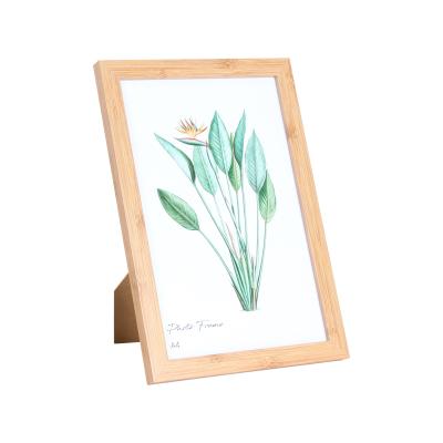 China Handmade high quality simple photo cadro bamboo A4 picture frames for sale