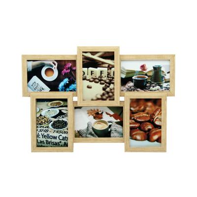 China Jinn Home Handmade Wall Combination Photoframe Vintage Collage Wooden Picture Frames 6/10x15CM for sale