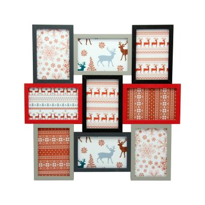 China Jinn Home Handmade 4x6 Square Inches MDF Wood Glass Acrylic Photo Frames Collage for sale