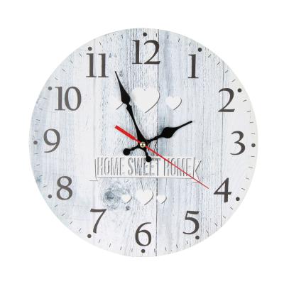 China Class Retro Rustic Wooden Battery Operated Wall Clocks Country Style Decorative For Living Room Kitchen Bathroom Home Bedroom for sale