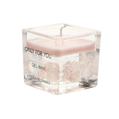 China Jinn Home Floating Flower Scented Relight Candle Candles Luxury Soy Wax Wedding Gift in Glass Jar for sale