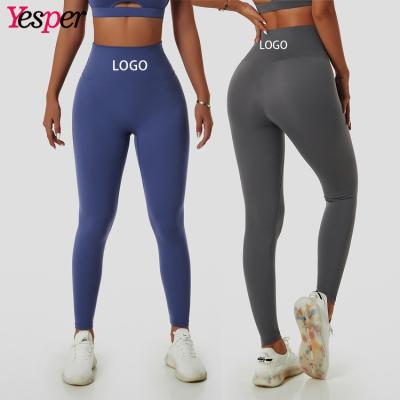 China Breathable Custom Women's Logo Soft High Waisted Yoga Tight Pants For Sports Running Gaiters for sale