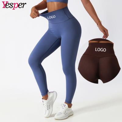 China The Breathable Highwaist Breathable Gym Gaiters Crac! crack! custom buttery soft sporty women's butt yoga for sale