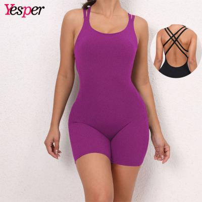 China Breathable High Quality Fitness Exercise Workout Yoga One Piece Wear Set Women's Yoga Sports Suits for sale