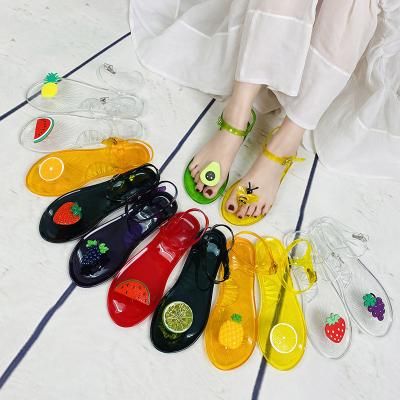 China Steel Toe Fruit Jelly Shoes Women Summer Beach Slippers Sandals For Female Women Sandals Ladies for sale