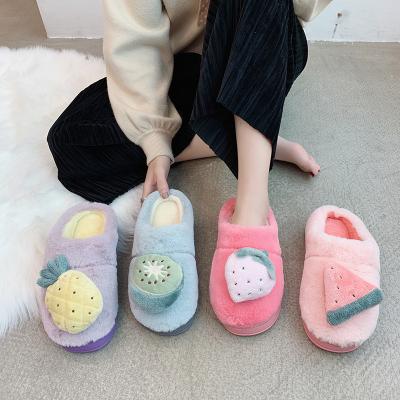 China Lightweight Women Wedges Hot Wholesale Lady Fur Slippers Shoes Faux Pink Home Fashion for sale