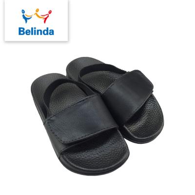 China New Black Children's Shoes Anti-slippery Wholesale Upper Adjustable Children's Slippers for sale