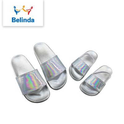 China Latest Design Anti-slippery Baby Kids Slippers Girls Cute Fancy PU Children Flat Slippers for sale