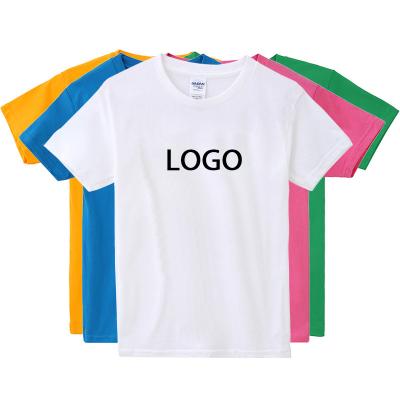 China High Quality Wholesale White Toddler Kids Cotton Breathable Custom Printing Simple T-Shirts for sale