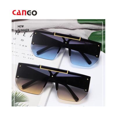 China Fashion Sunglasses Vintage Oversized Rimless Tortoiseshell UV400 Protect Sun Glasses For Men for sale