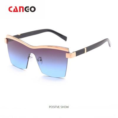 China Hot Sale High Quality Sunglasses Fashion One Piece Glass Metal Frame Hot Colorful Classic Oversized Sunglasses for sale