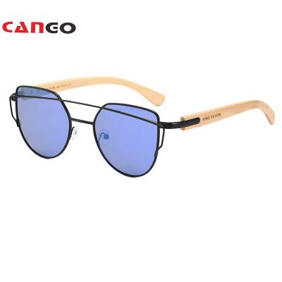 China Cat Eye Designer Sunglasses 400 UV Cat Eye Sunglasses Cat Eye Sun Glass Metal Bamboo Polarized Frame For Men for sale