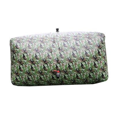 China 3000l Rectangle Eco-friendly Inflatable Rubber Tarpaulin Reversible Camouflage Color Water Storage Bladder Manufacturer for sale