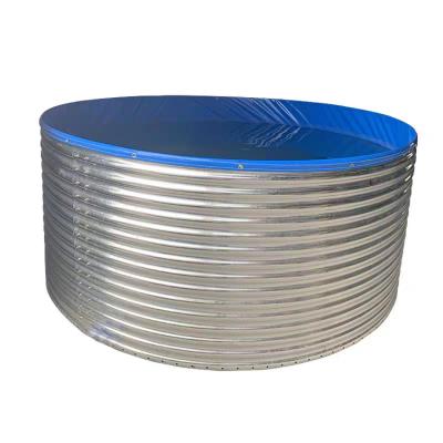 China Aquaculture Grows Cheap Potable Round 100 M3 Hot Dip Corrugated Galvanized Steel Sheet Water Tank Supplier for sale