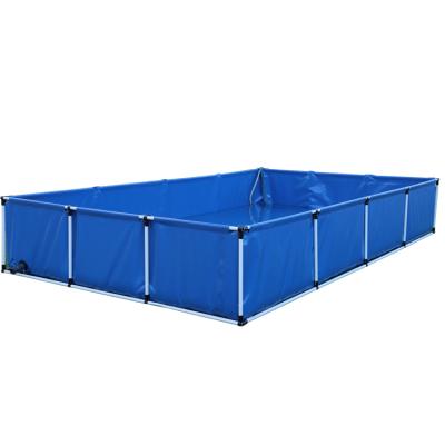 China Eco-friendly Custom Size Large Acrylic Plastic China PVC Tarpaulin Artificial Fish Tank From Aquaculture Supplier for sale