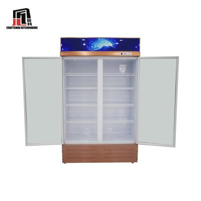 China Commercial Upright Glass Beverage Display Cooler New Single-temperature Door Style Fridge Refrigerator for sale