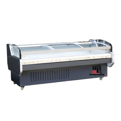 China Good Quality Single-Temperature Display Island Chest Open Top Freezer For Supermarket Grocery Island for sale